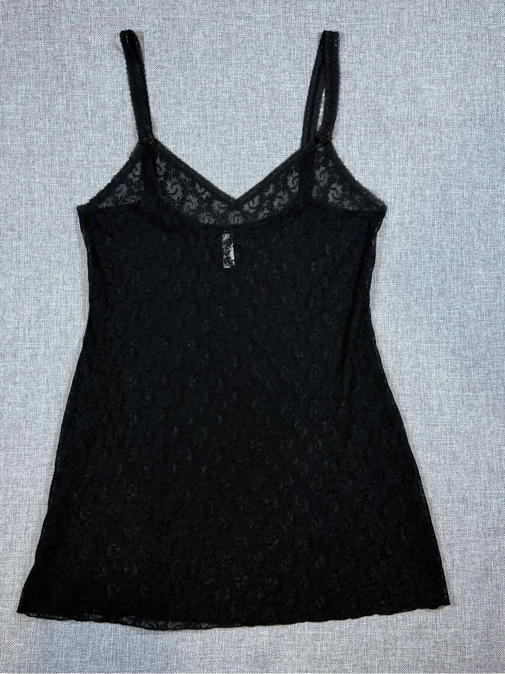 Black Lace Cami Slip Top - Women